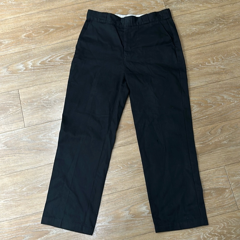 Black, Dickies trousers. Mid waisted, size 28.